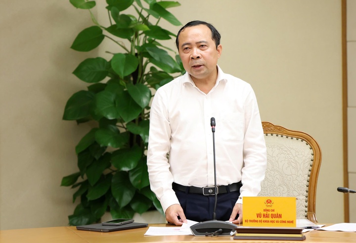 Bộ trưởng Bộ KH&CN Vũ Hải Quân phát biểu tại Phiên họp.